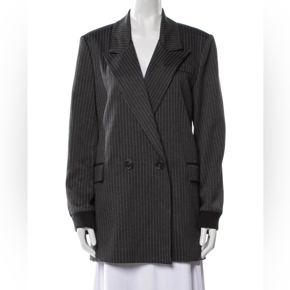 NWT Carbon 38 Charcoal Pinstripe women’s double breasted Blazer